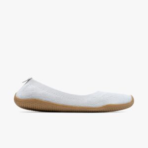 Vivobarefoot Asana Yin Ballerina Knit Damen Schuhe, Kalkstein, Größe 35