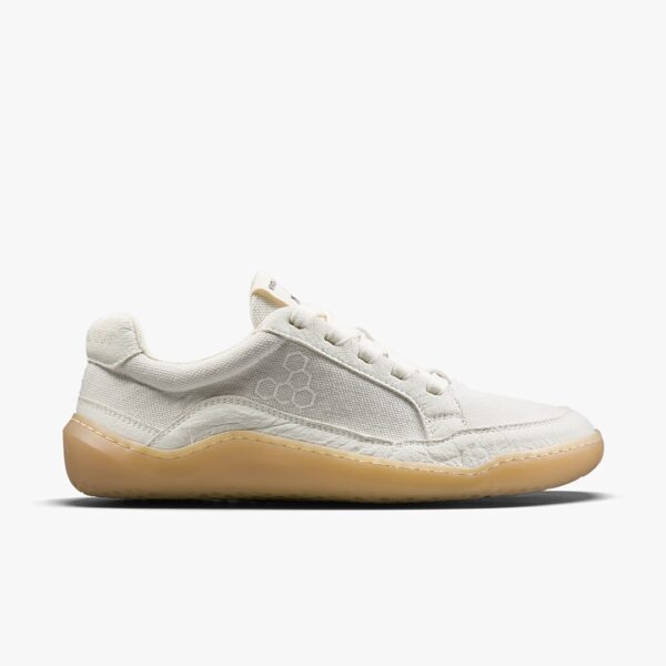 Vivobarefoot Gobi II Sneaker Premium Canvas Herren Barfußschuhe, Ivory, Größe 48